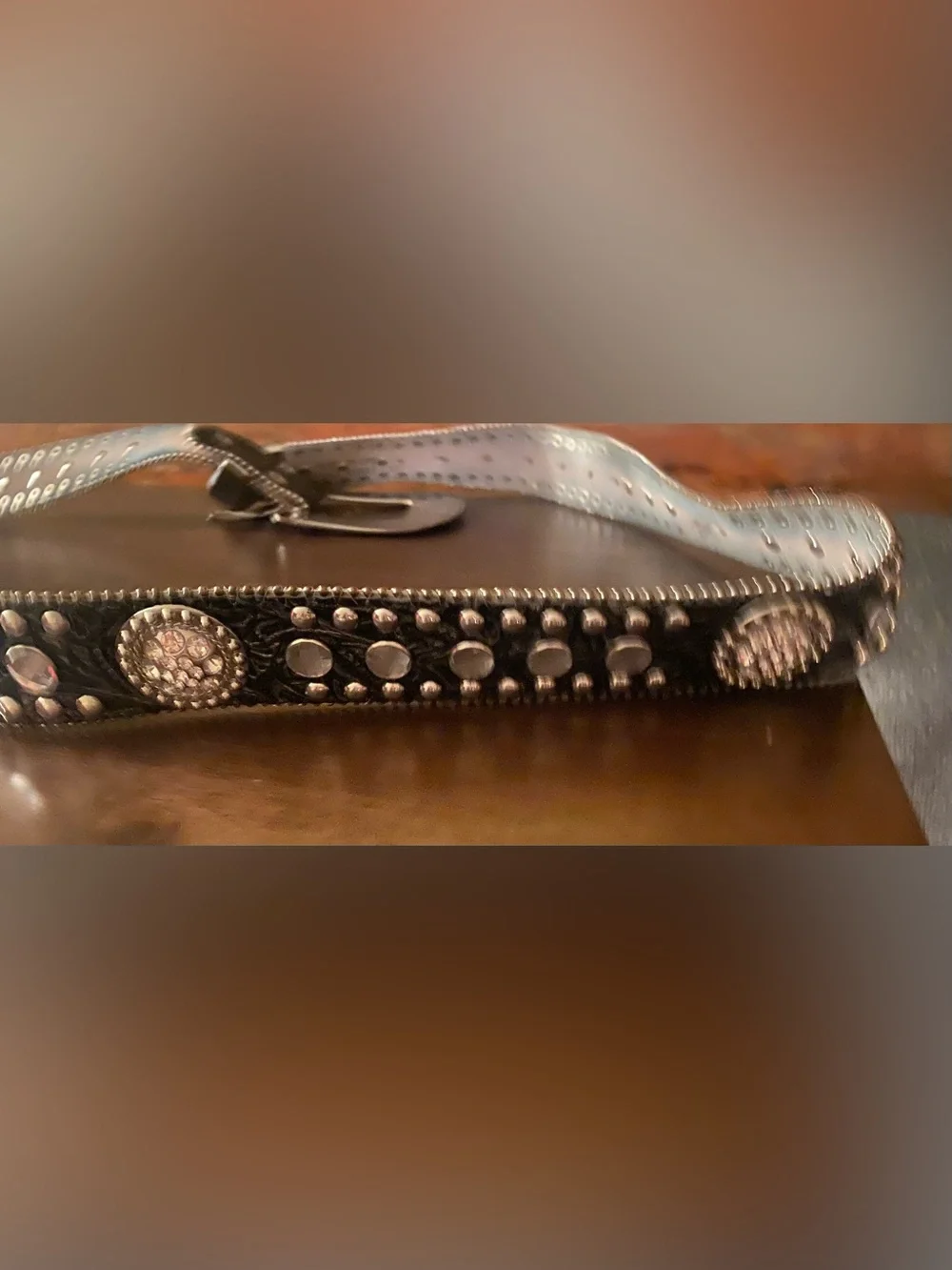 Blazin Roxx Y2K Rhinestone Studded Belt Bling Buckle Western Leather Cowgirl
